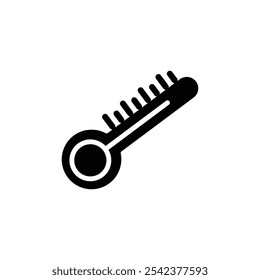 Temperature icon Black and white outline vector