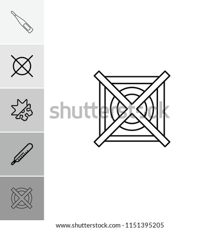Temperature icon. collection of 6 temperature outline icons such as thermometer, no dry cleaning. editable temperature icons for web and mobile.