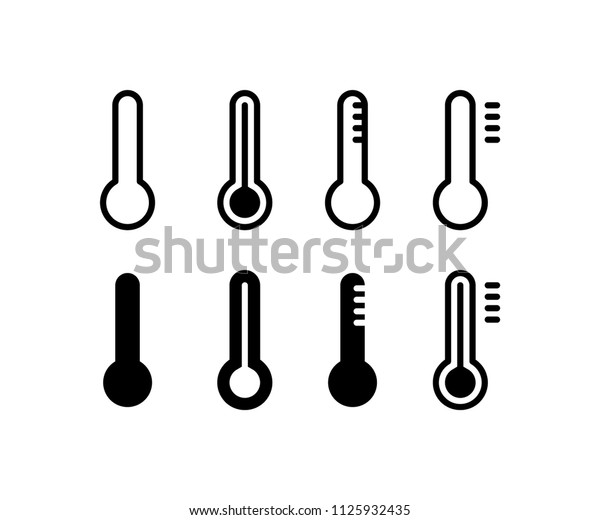 Temperature Icon Design Vector Symbol Thermometer Stock Vector (Royalty