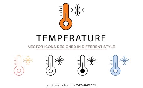 Temperature icon design with white background stock illustration
