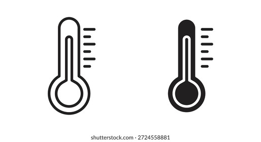Ícone de temperatura no estilo de rabiscar e traçado.