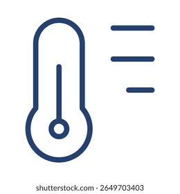 Temperature icon flat illustration outline logo