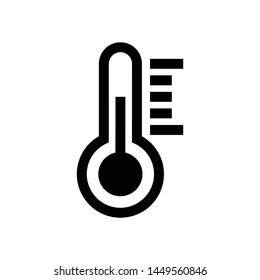 Temperature icon in flat style. Chill symbol isolated on white background. 