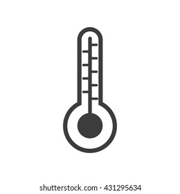 Temperature icon. Flat vector illustration in black on white background. EPS 10