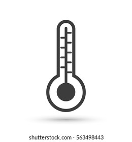 Temperature icon. Flat vector illustration in black on white background. EPS 10