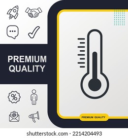 Elemento gráfico del icono de temperatura. Diseño moderno.