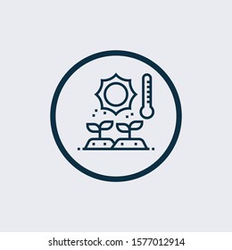temperature icon isolated on white background from science collection. temperature icon trendy and modern temperature symbol for logo, web, app