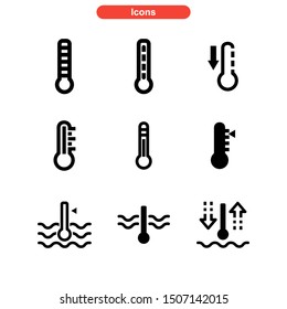 temperature icon isolated sign symbol vector illustration - Collection of high quality black style vector icons
