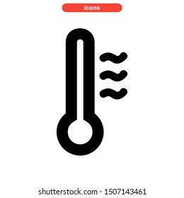 temperature icon isolated sign symbol vector illustration - high quality black style vector icons

