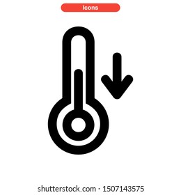 temperature icon isolated sign symbol vector illustration - high quality black style vector icons
