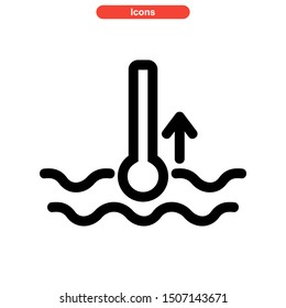 temperature icon isolated sign symbol vector illustration - high quality black style vector icons
