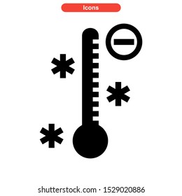 temperature icon isolated sign symbol vector illustration - high quality black style vector icons