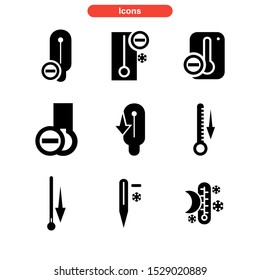 temperature icon isolated sign symbol vector illustration - Collection of high quality black style vector icons