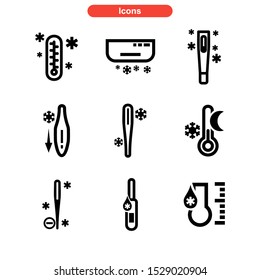 temperature icon isolated sign symbol vector illustration - Collection of high quality black style vector icons