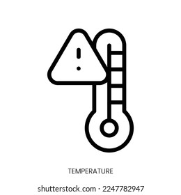 temperature icon. Line Art Style Design Isolated On White Background