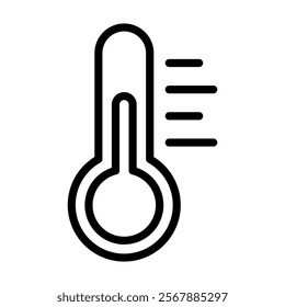 Temperature Icon Lineal Style Vector Illustration