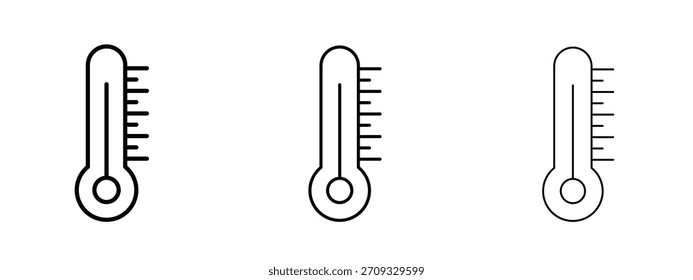 Sinal de estilo linear de ícone de temperatura para conceito móvel e web design.