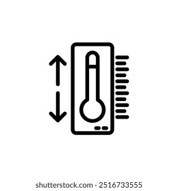 temperature icon or logo design isolated sign symbol vector illustration. A collection of high quality black line style vector icons