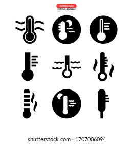 temperature icon or logo isolated sign symbol vector illustration - Collection of high quality black style vector icons
