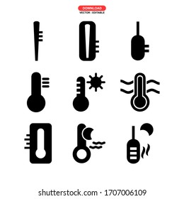 temperature icon or logo isolated sign symbol vector illustration - Collection of high quality black style vector icons

