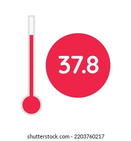 Temperature icon on white background