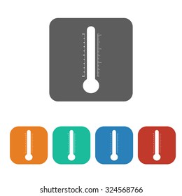 temperature icon on the white background. Vector illustration.
