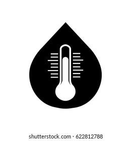 temperature icon on the white background