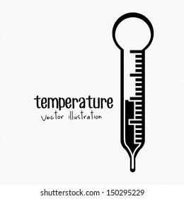 temperature icon over white background vector illustration 