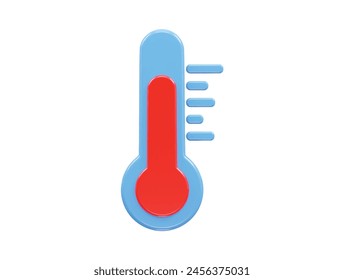 Icono de temperatura que representa el elemento de ilustración 3d