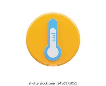 Temperature icon rendering 3d illustration element