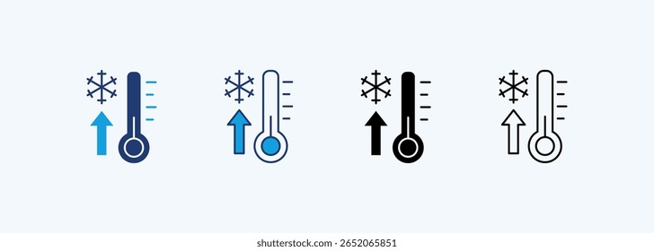Temperature Icon Set Multiple Style Collection