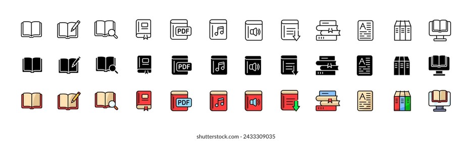 Temperature icon set. Thermometer icons. Linear style. Vector icons