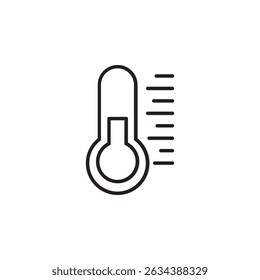 Ícone de temperatura definido. Termômetro mostrando o símbolo de temperatura. Sinal de tempo. ilustração vetorial sobre fundo branco