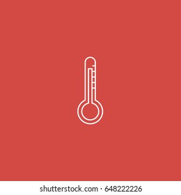 temperature icon. sign design. red background