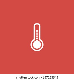 temperature icon. sign design. red background