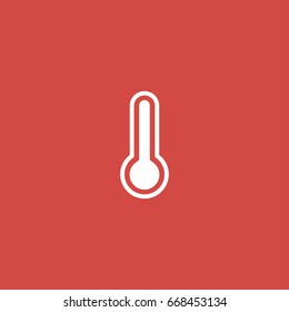 temperature icon. sign design. red background