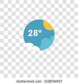 temperature icon sign and symbol. temperature color icon for website design and mobile app development. Simple Element from basic flat icons collection for mobile concept and web apps icon.