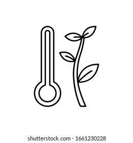 Temperature icon. Simple line, outline vector elements of house plant for ui and ux, website or mobile application