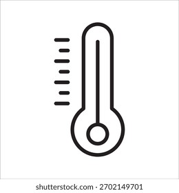 Ícone de temperatura . Termômetro mostrando o símbolo de temperatura. Sinal de tempo. ilustração vetorial sobre fundo branco