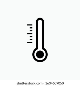 Temperature Icon. Thermometer  Symbol for Design, Presentation, Website or Apps Elements - Vector.  Logo Template.