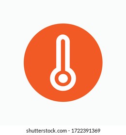 Icono de temperatura. Símbolo termómetro - Ilustración vectorial en estilo glifo para diseño y sitios web, presentación o aplicación.