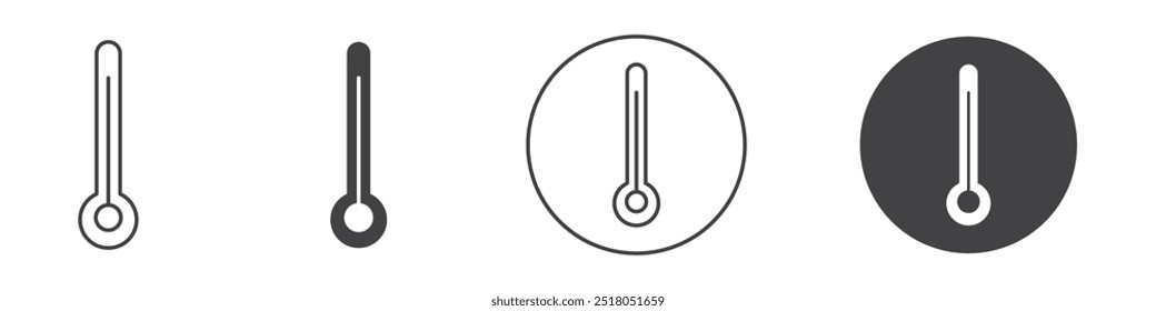 Temperature icon thin line illustration