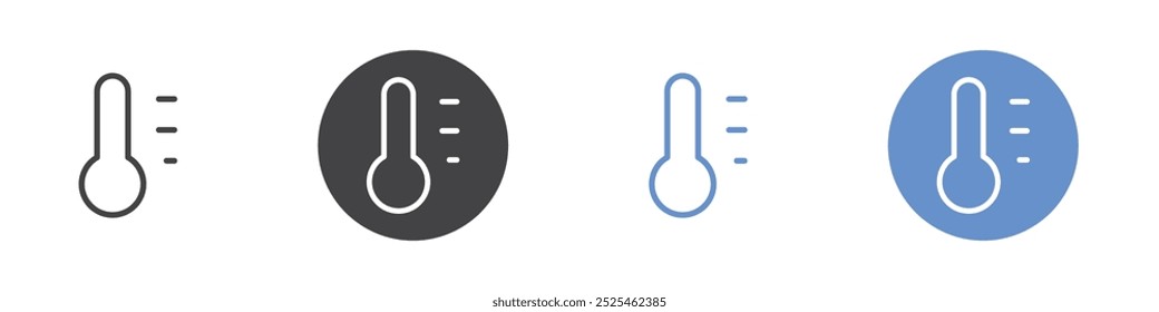 Icono de temperatura Símbolo de arte de contorno delgado