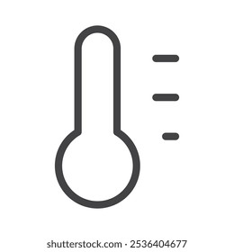 Temperature icon Thin outline art symbol