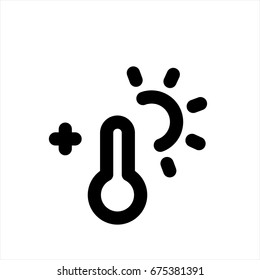 Temperature icon in trendy flat style isolated on background.Temperature icon page symbol for your web site design Temperature icon logo, app, UI. Temperature icon Vector illustration, EPS10.