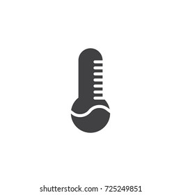 Temperature icon vector, filled flat sign, solid pictogram isolated on white. Thermometer symbol, logo illustration.