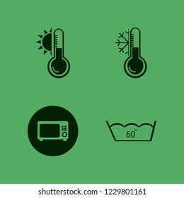 temperature icon. temperature vector icons set microwave, delicate gentle degrees, temperature snowflake and temperature sun