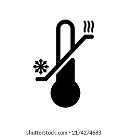 temperature icon vector illustration logo template for many purpose. Isolated on white background. unique style