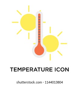 Temperature icon vector isolated on white background for your web and mobile app design, Temperature logo concept