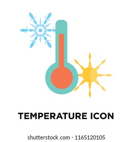 Temperature icon vector isolated on white background, Temperature transparent sign , weather symbols